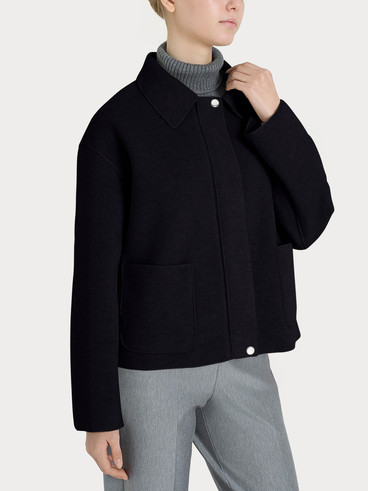 SoftCoat Giacca con collo camicia Neri Donna - Ragno