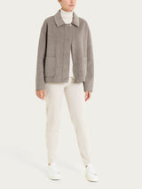 Giacca con collo camicia in Vegan Wool Grigi Donna - Ragno