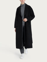 Cappotto lungo in Vegan Wool Neri Donna - Ragno