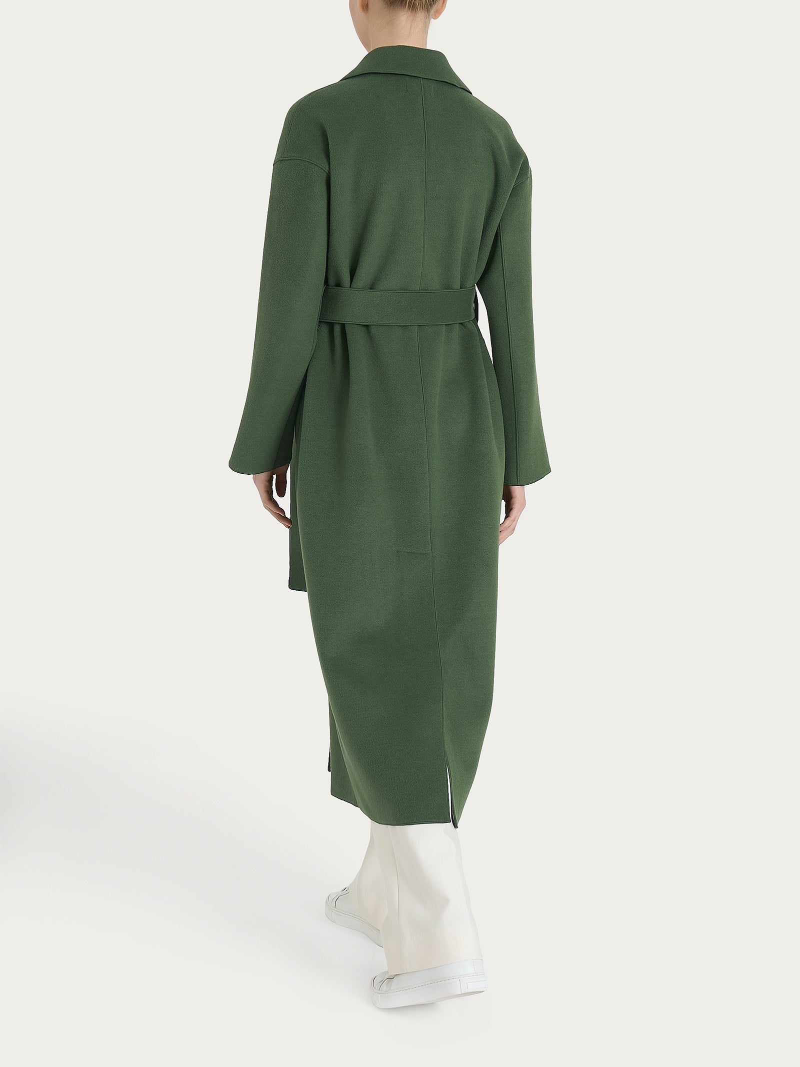 Cappotto lungo in Vegan Wool Verdi Donna - Ragno