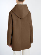Giaccone con cappuccio in Vegan Wool Marroni Donna - Ragno