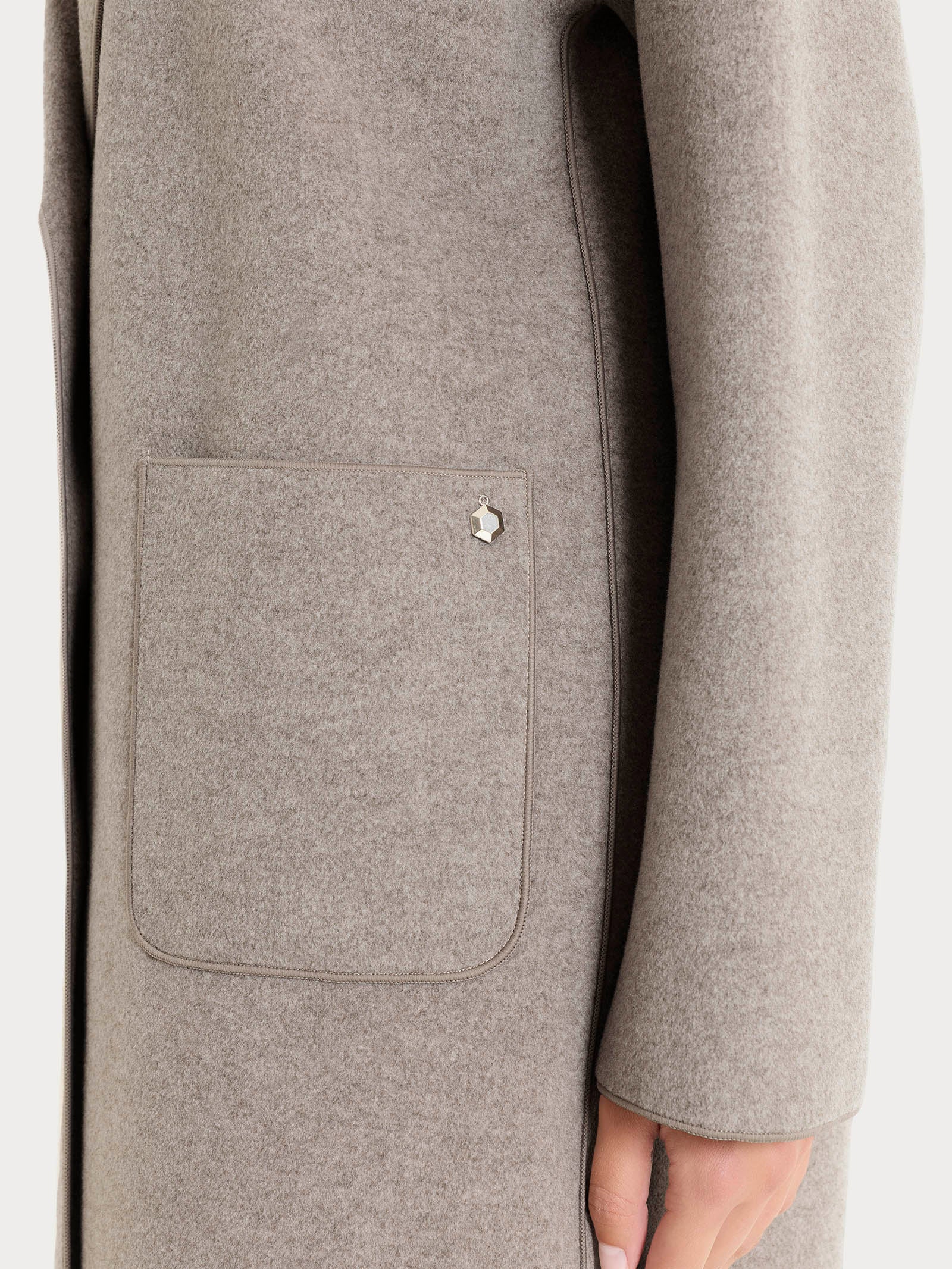 Cappotto con bottoni in Vegan Wool Grigi Donna - Ragno