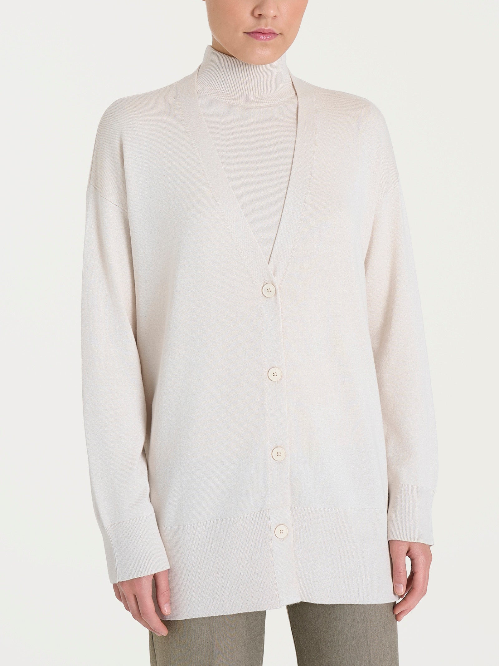Cardigan over con bottoni Four Seasons Bianchi Donna - Ragno