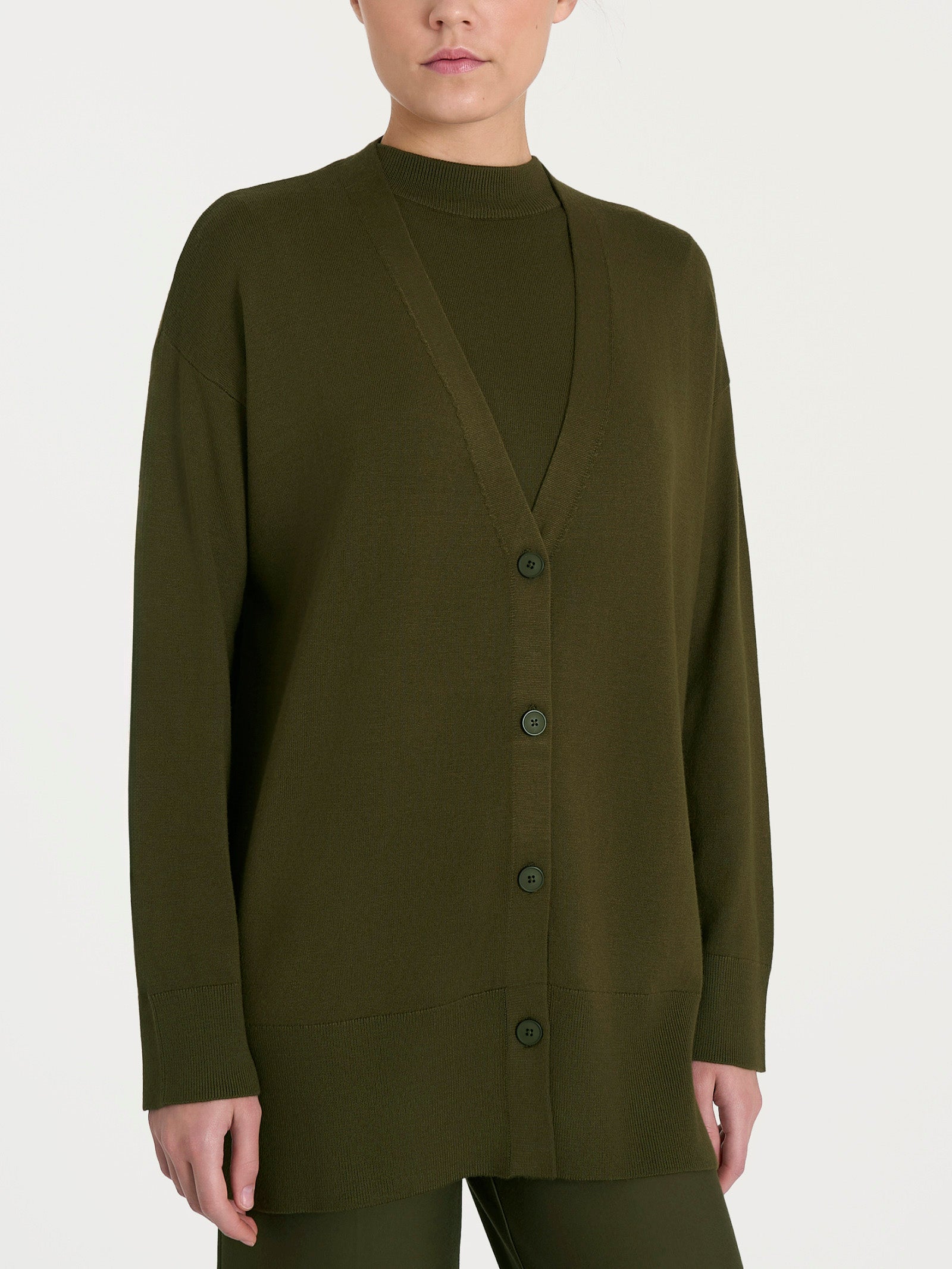 Cardigan over con bottoni Four Seasons Verdi Donna - Ragno
