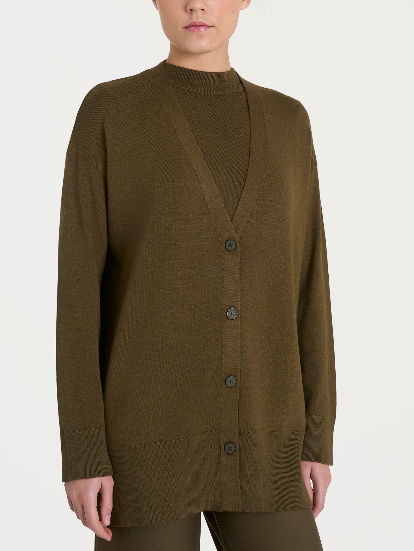 Cardigan over con bottoni Four Seasons Verdi Donna - Ragno