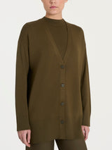 Cardigan over con bottoni Four Seasons Verdi Donna - Ragno
