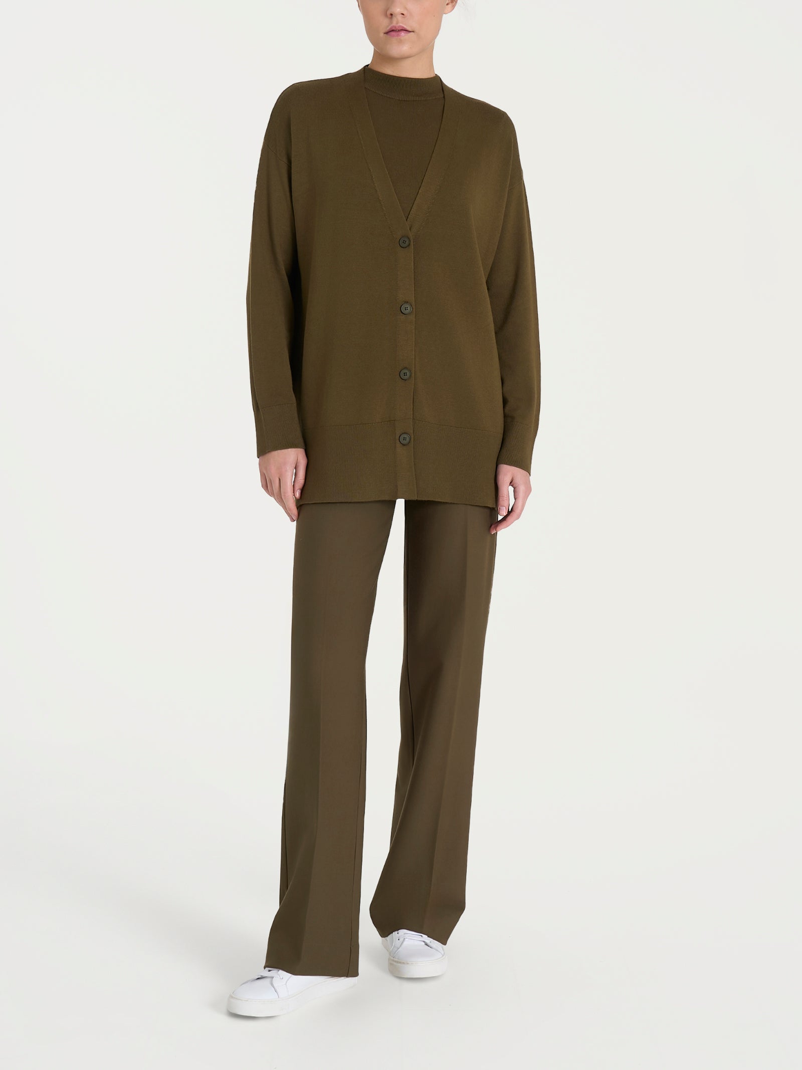 Cardigan over con bottoni Four Seasons Verdi Donna - Ragno