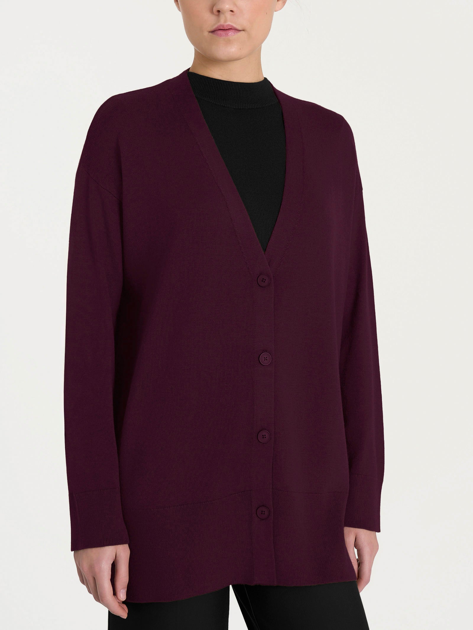 Cardigan over con bottoni Four Seasons Viola Donna - Ragno