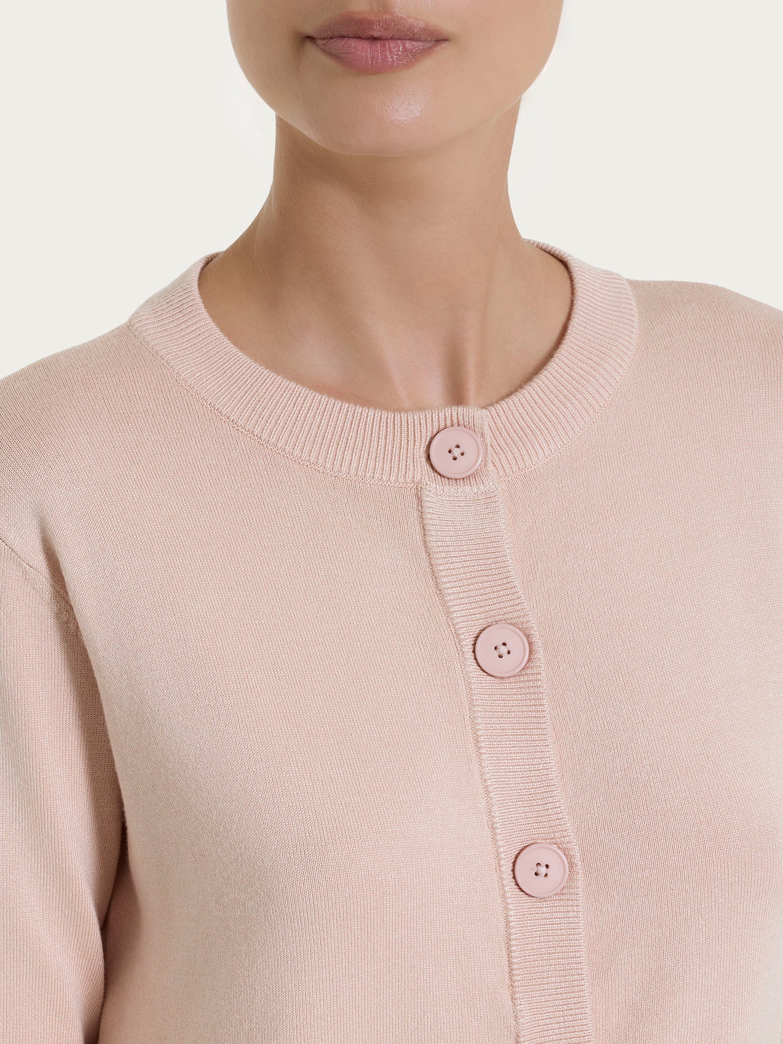 Cardigan corto con bottoni Four Seasons Rosa Donna - Ragno