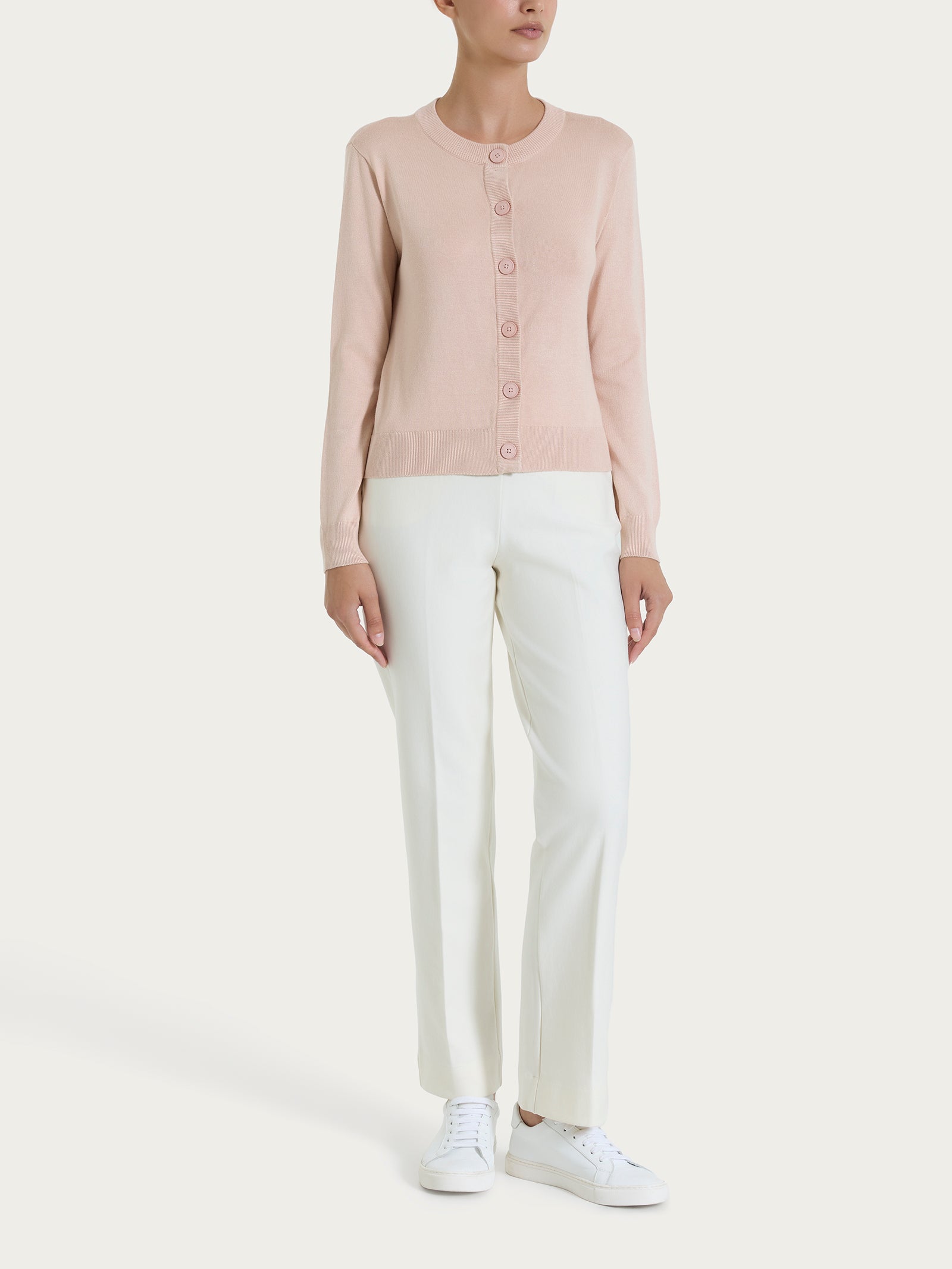 Cardigan corto con bottoni Four Seasons Rosa Donna - Ragno