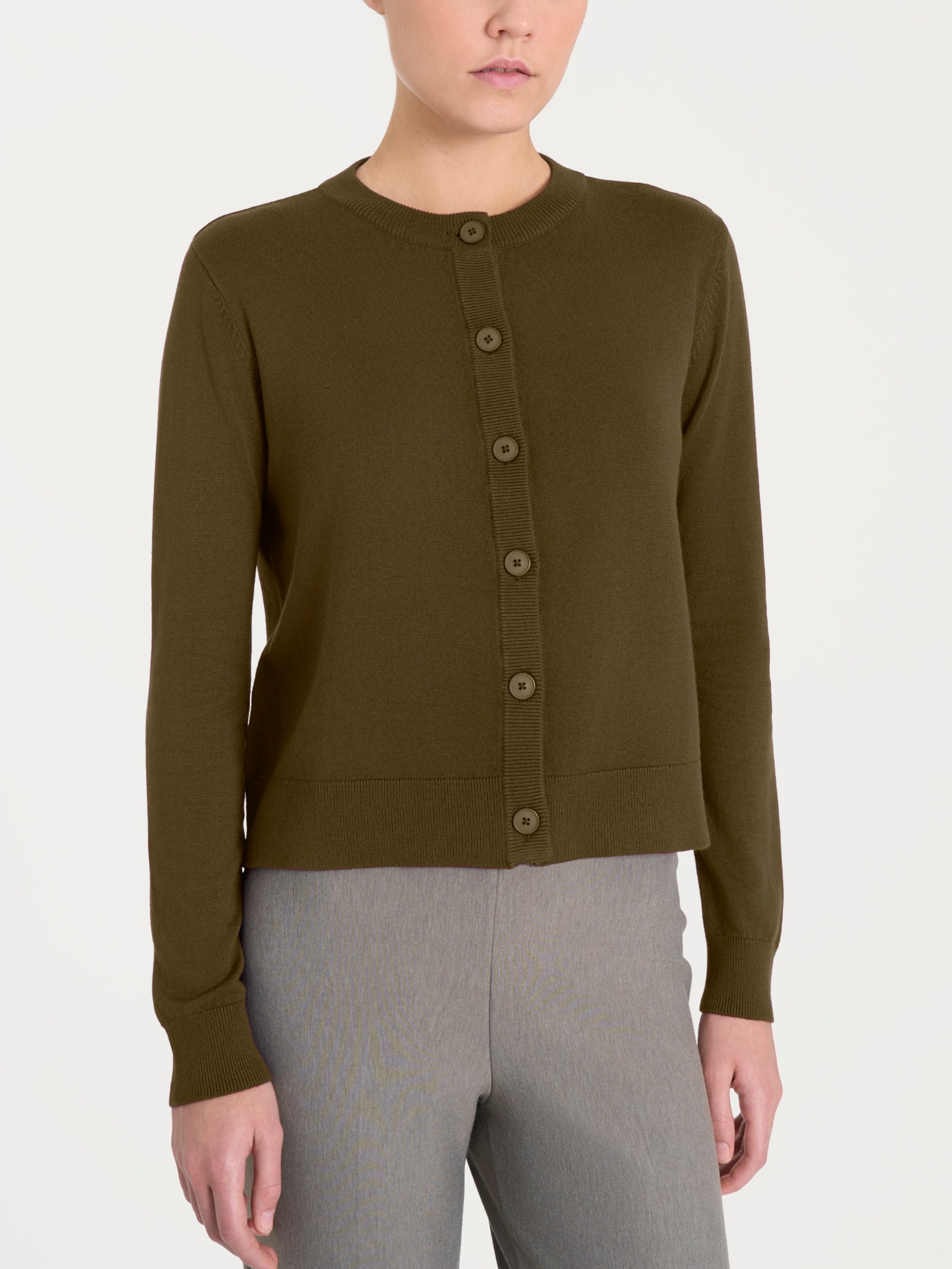 Cardigan corto con bottoni Four Seasons Verdi Donna - Ragno