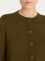 Cardigan corto con bottoni Four Seasons Verdi Donna - Ragno