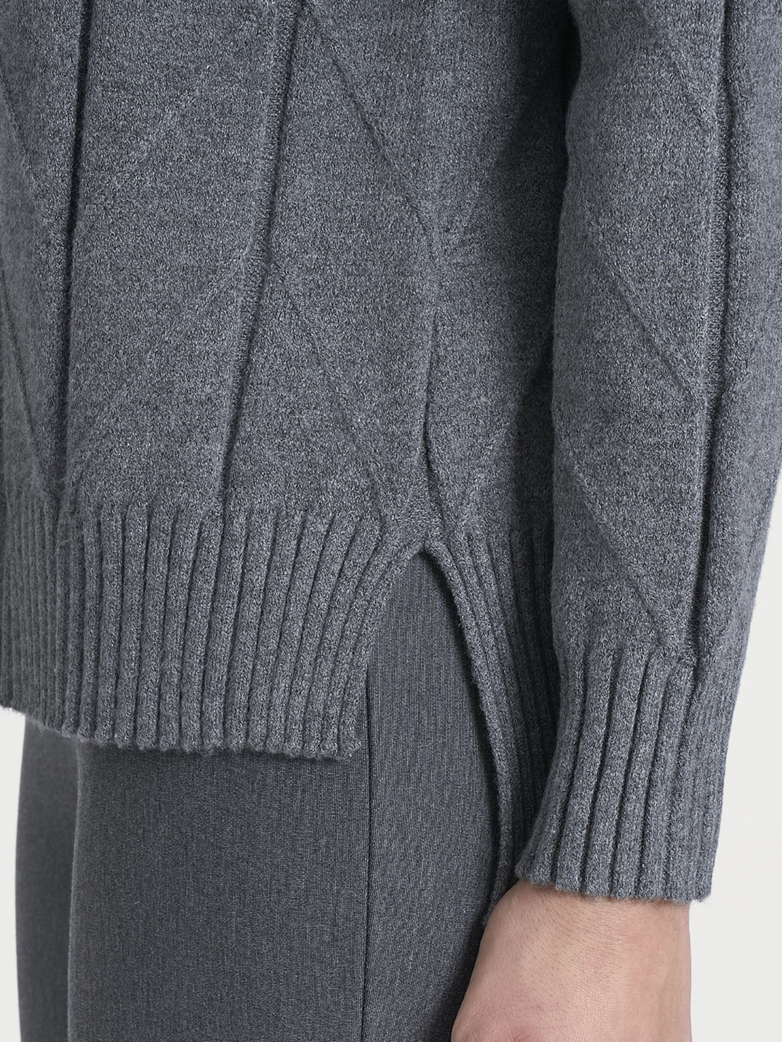Maglia girocollo con punto spiga in Super Soft Neri Donna - Ragno