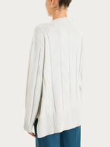 Cardigan aperto con punto spiga in Super Soft Bianchi Donna - Ragno