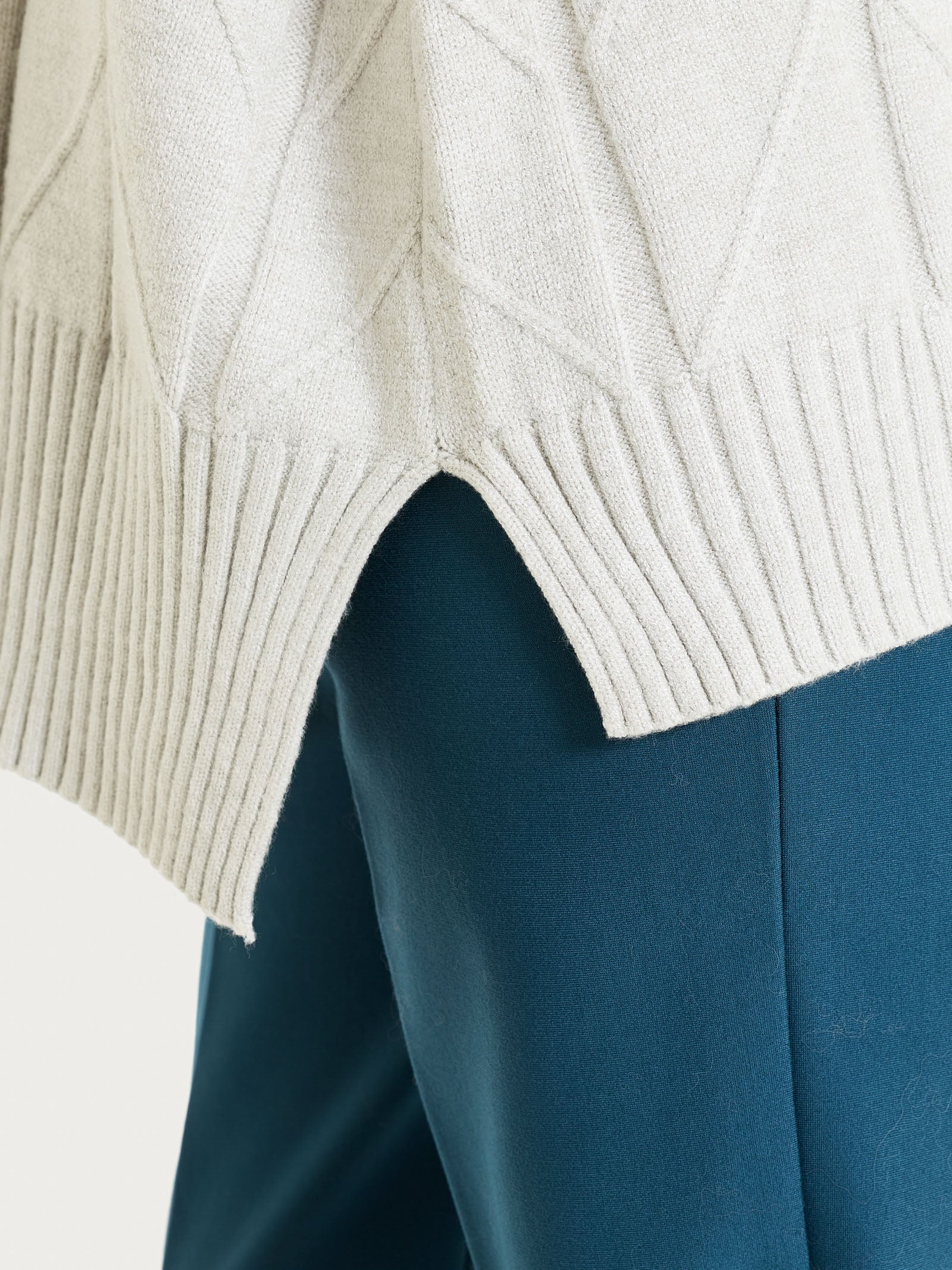 Cardigan aperto con punto spiga in Super Soft Bianchi Donna - Ragno