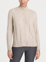 Cardigan aperto con punto spiga in Super Soft Bianchi Donna - Ragno