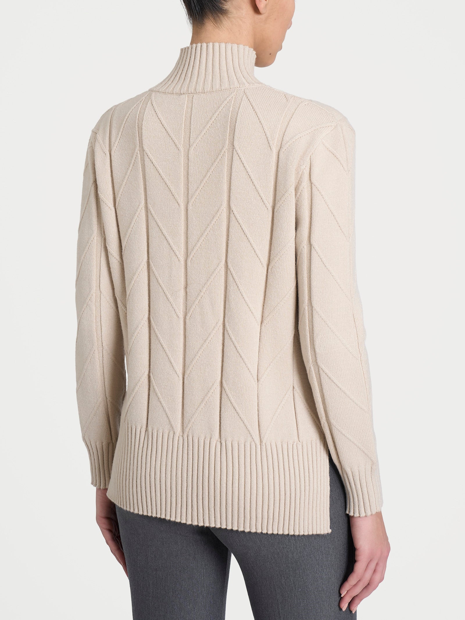 Cardigan aperto con punto spiga in Super Soft Bianchi Donna - Ragno