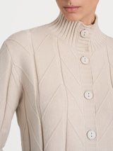 Cardigan aperto con punto spiga in Super Soft Bianchi Donna - Ragno