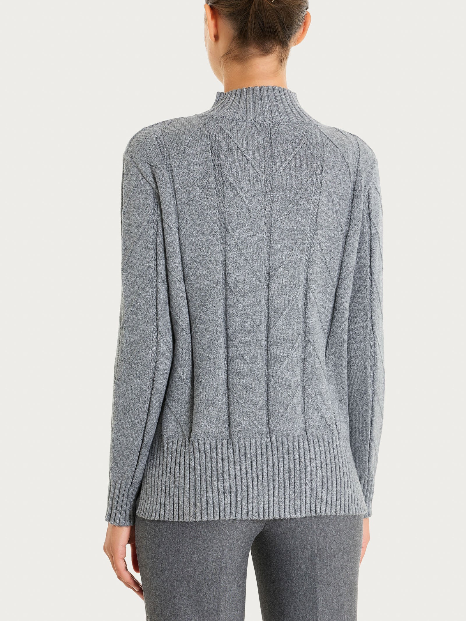 Lupetto con punto spiga in Super Soft Neri Donna - Ragno