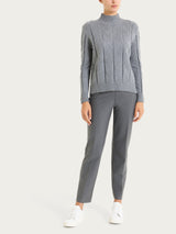 Lupetto con punto spiga in Super Soft Neri Donna - Ragno