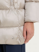 Piumino lungo con cappuccio in Vegan Down Grigi Donna - Ragno