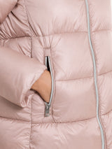Shiny Puffer piumino lungo con cappuccio Rosa Donna - Ragno