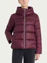 Shiny Puffer Down Jacket with High Collar  Purple Women's - Ragno