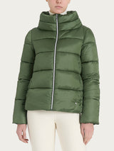 Shiny Puffer piumino con collo alto  Verdi Donna - Ragno