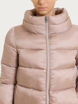 Shiny Puffer piumino con collo alto  Rosa Donna - Ragno
