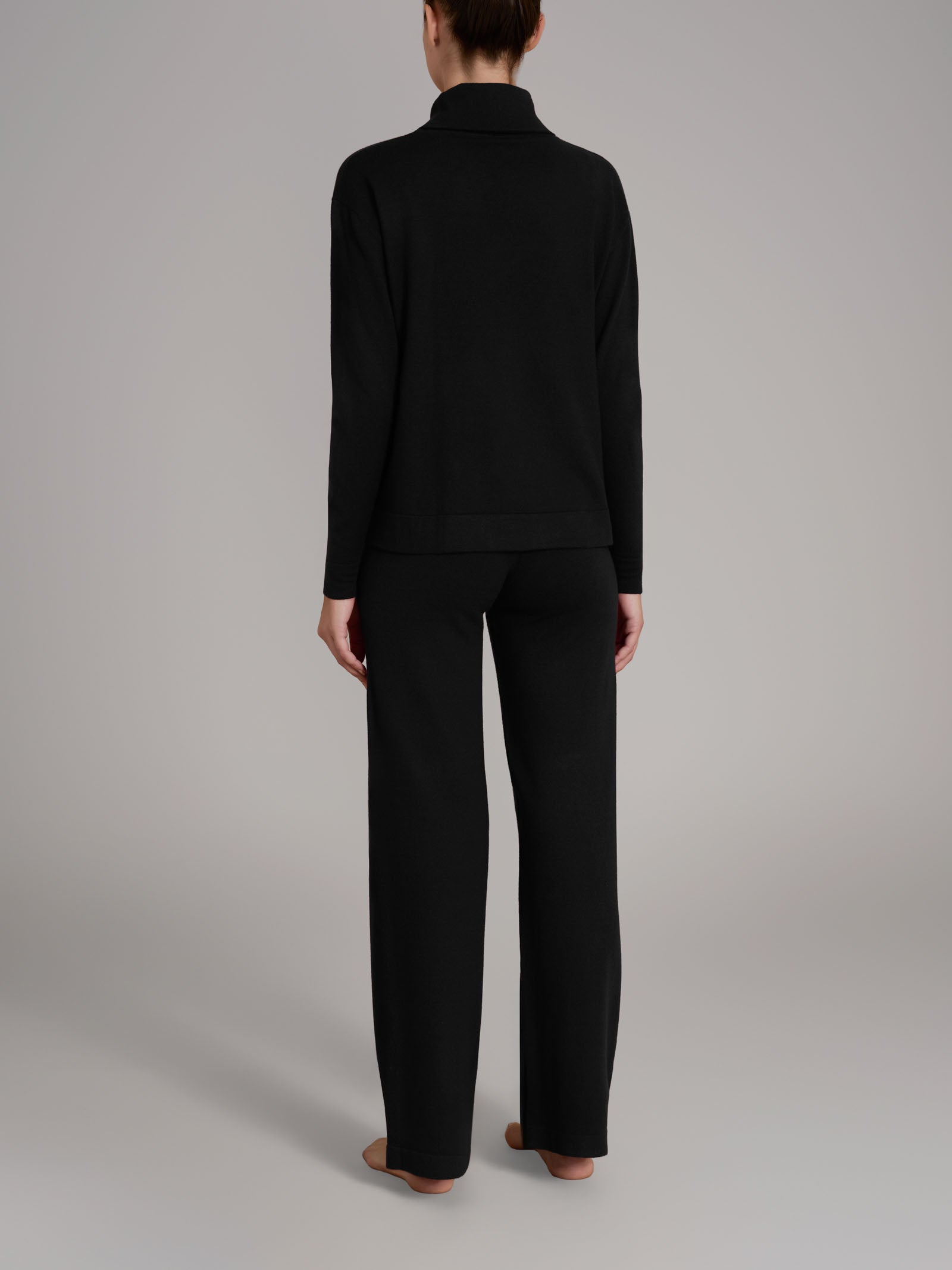 Pigiama con collo a ciambella in Super Soft  Neri Donna - Ragno