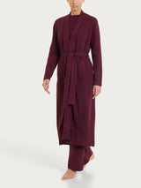 Vestaglia lunga con cintura in Super Soft Viola Donna - Ragno