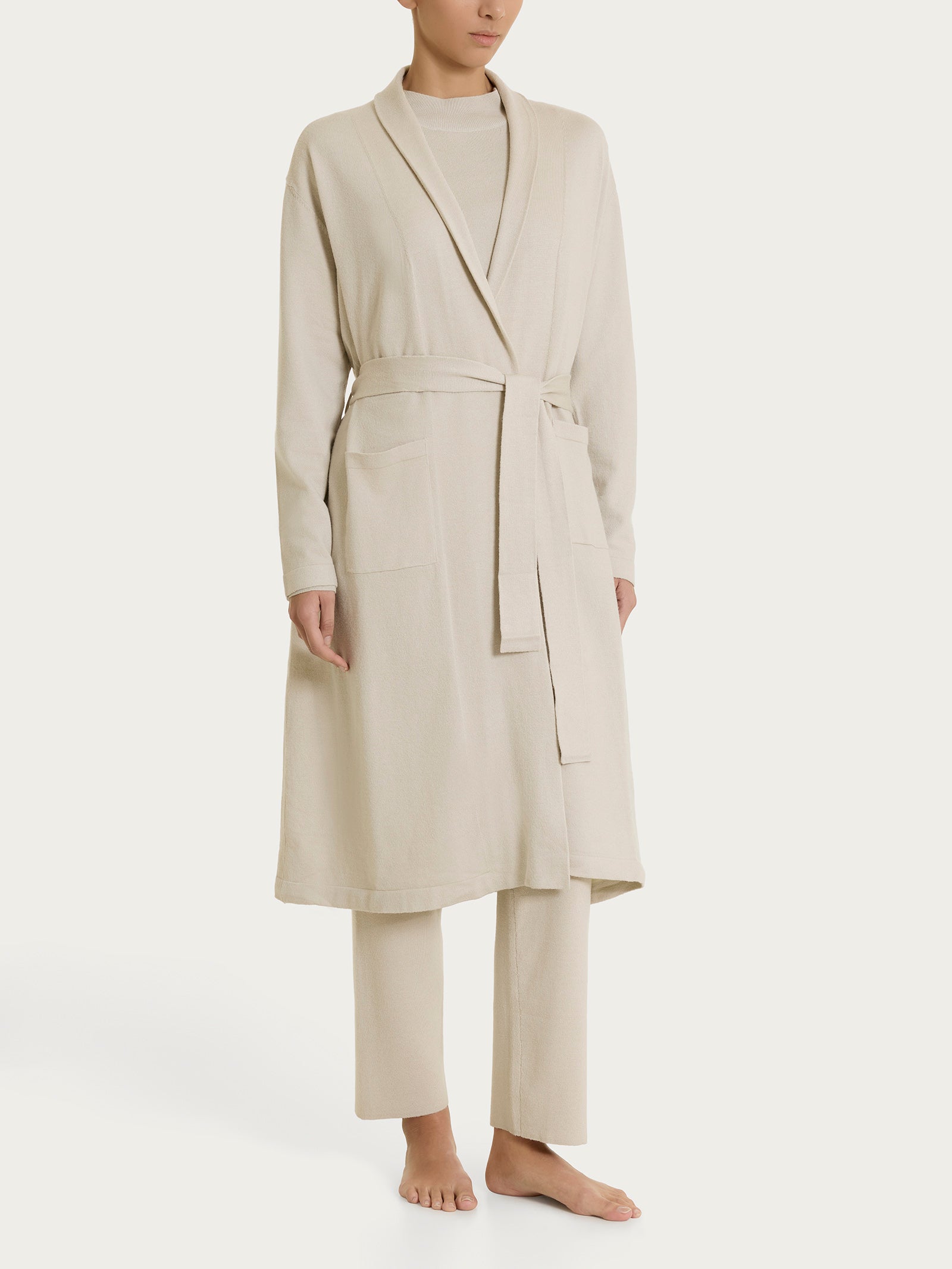 Vestaglia con cintura in Super Soft Bianchi Donna - Ragno