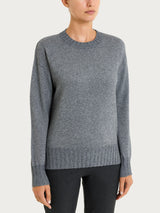 Maglia girocollo in misto Lana e Angora e Lurex Neri Donna - Ragno