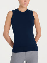 Maglia smanicata Four Seasons Blu Donna - Ragno