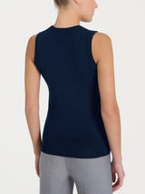 Maglia smanicata Four Seasons Blu Donna - Ragno
