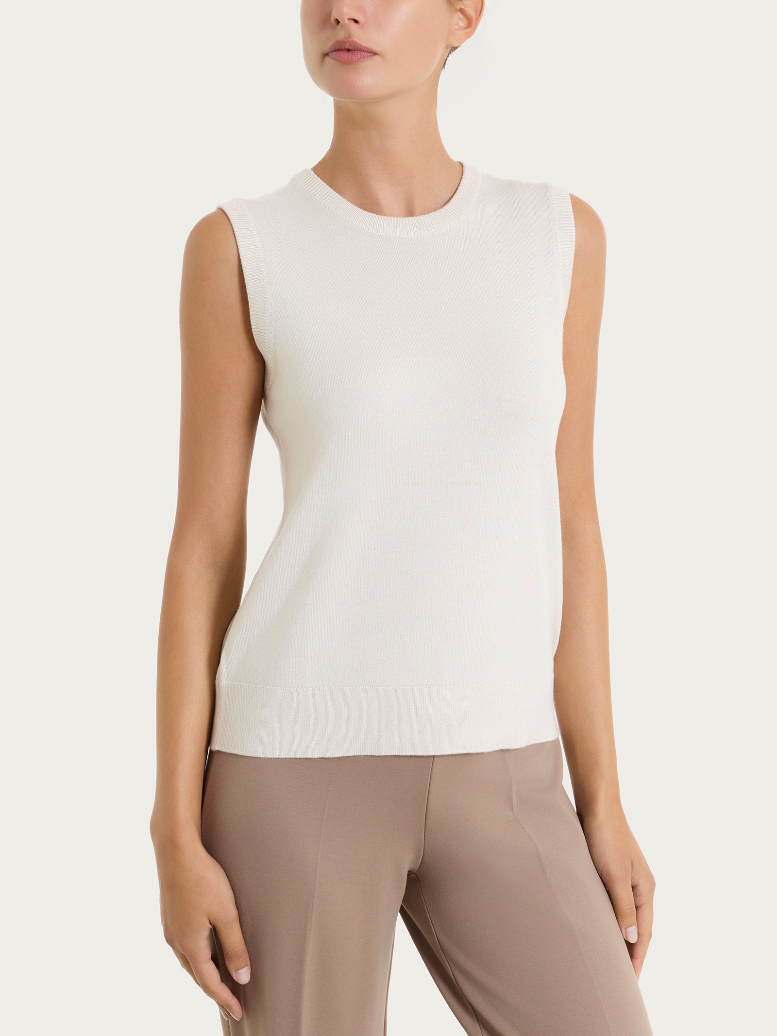 Maglia smanicata Four Seasons Bianchi Donna - Ragno