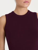Maglia smanicata Four Seasons Viola Donna - Ragno