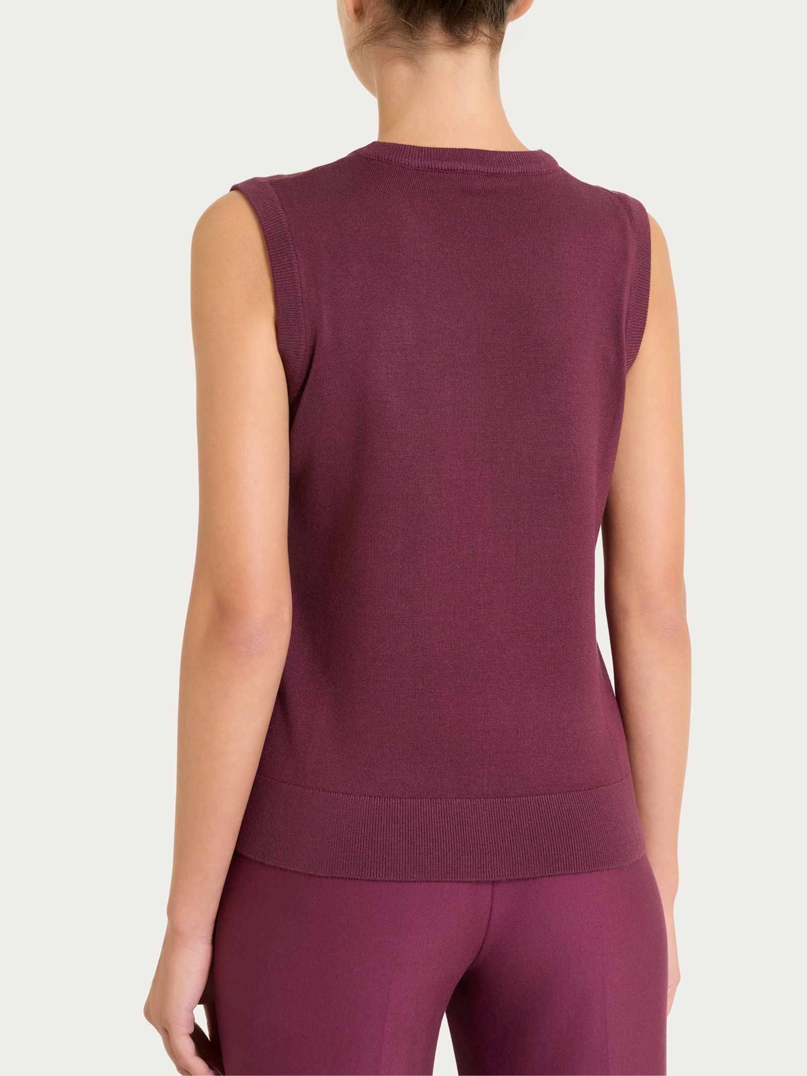 Maglia smanicata Four Seasons Viola Donna - Ragno