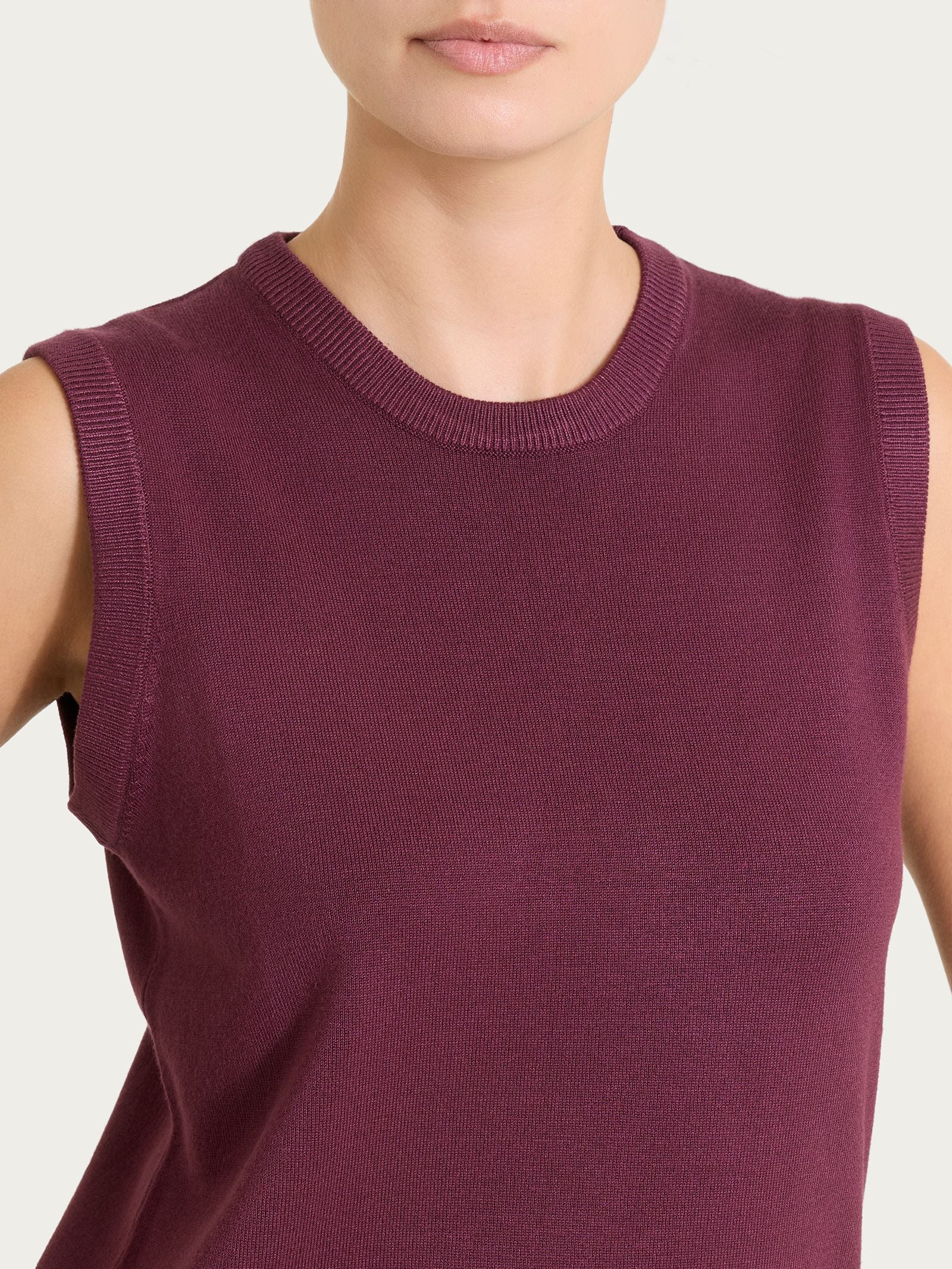 Maglia smanicata Four Seasons Viola Donna - Ragno