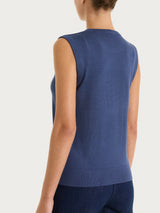 Maglia smanicata Four Seasons Blu Donna - Ragno