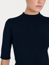 Lupetto con manica corta Four Seasons Blu Donna - Ragno