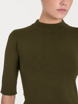 Jersey de cuello alto de manga corta Four Seasons Verdi para mujer - Ragno