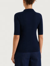 Polo con manica corta Four Seasons Blu Donna - Ragno