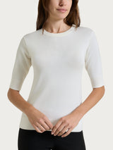Maglia girocollo con manica corta Four Seasons Bianchi Donna - Ragno