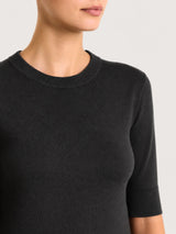 Maglia girocollo con manica corta Four Seasons Neri Donna - Ragno