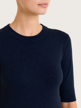 Maglia girocollo con manica corta Four Seasons Blu Donna - Ragno
