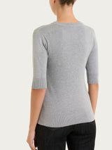Maglia girocollo con manica corta Four Seasons Neri Donna - Ragno