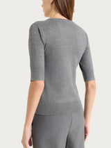 Maglia girocollo con manica corta Four Seasons Neri Donna - Ragno