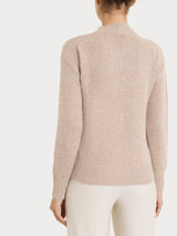 Cardigan corto con trecce laterali in Natural Soft Grigi Donna - Ragno