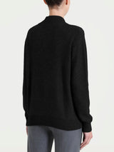 Maglia con scollo a V e trecce alternate in Natural Soft Neri Donna - Ragno